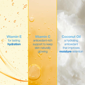 Alba Botanica ingredient label highlighting botanical oils and vitamin E