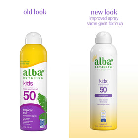 Alba Botanica close-up of spray texture highlighting quick-dry feel