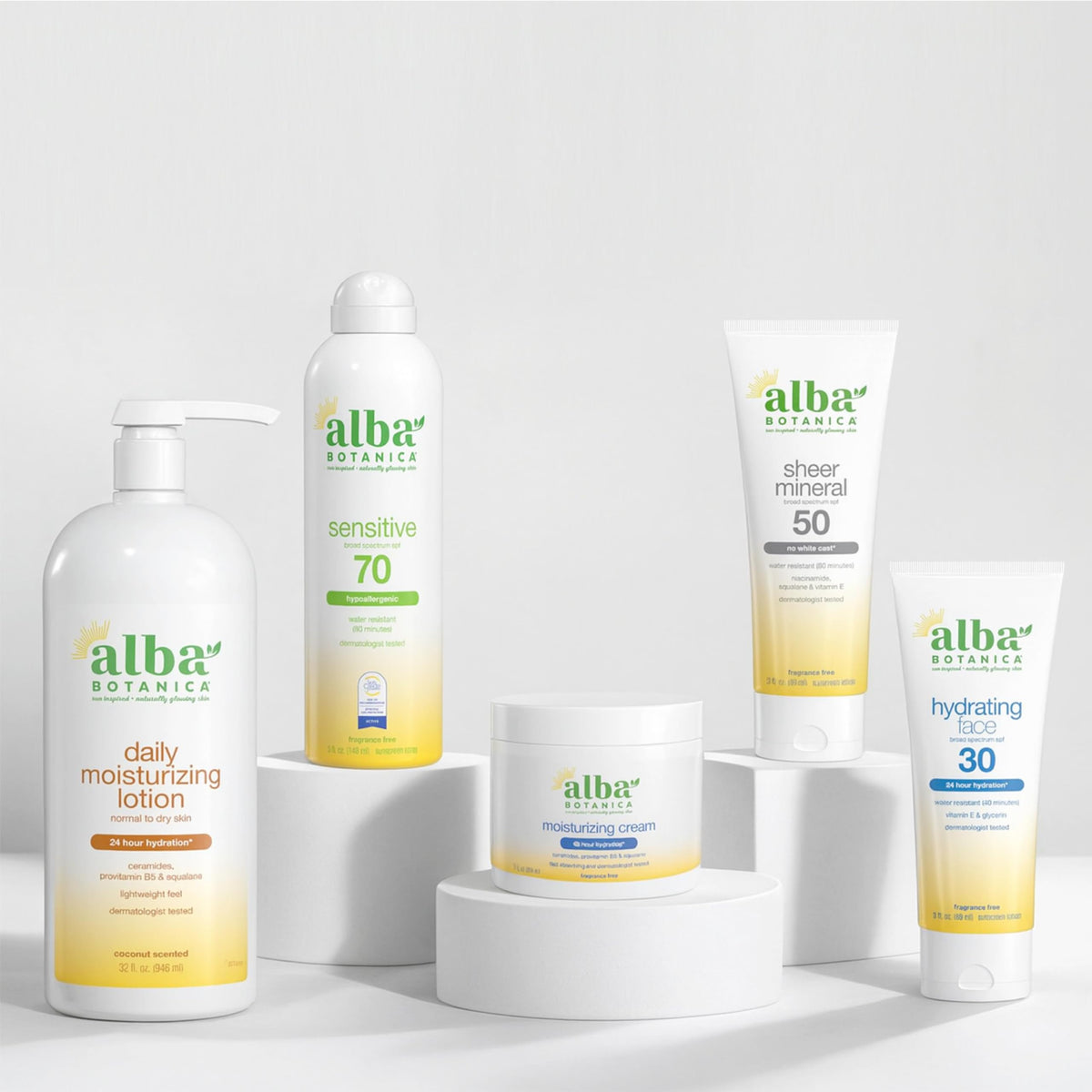 Family at beach using Alba Botanica sunscreen for active outdoor protection