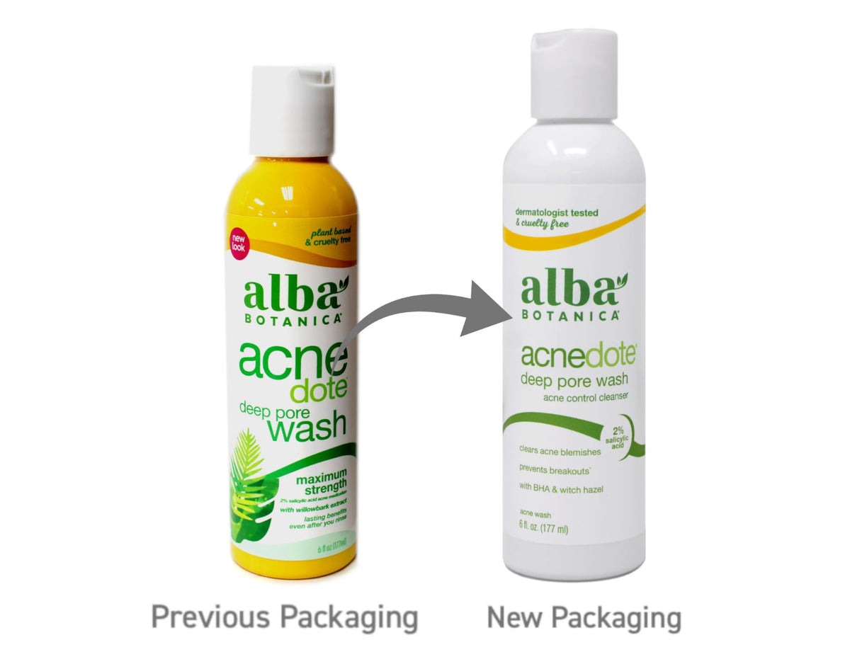Alba Botanica on a bathroom vanity showing daily routine and refreshed skin