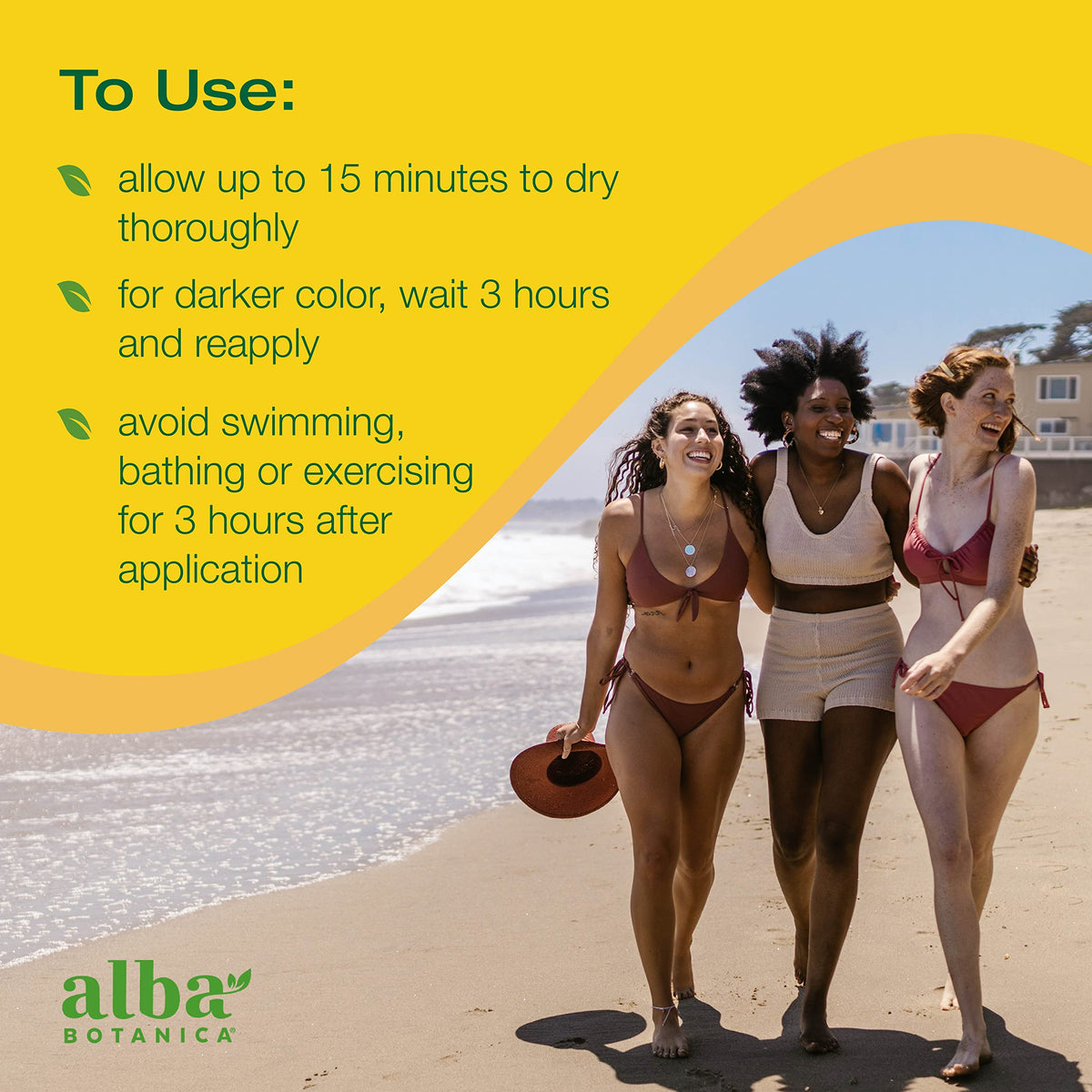 Alba Botanica on bathroom vanity with towel suggesting daily moisturizing routine and skin nourishment
