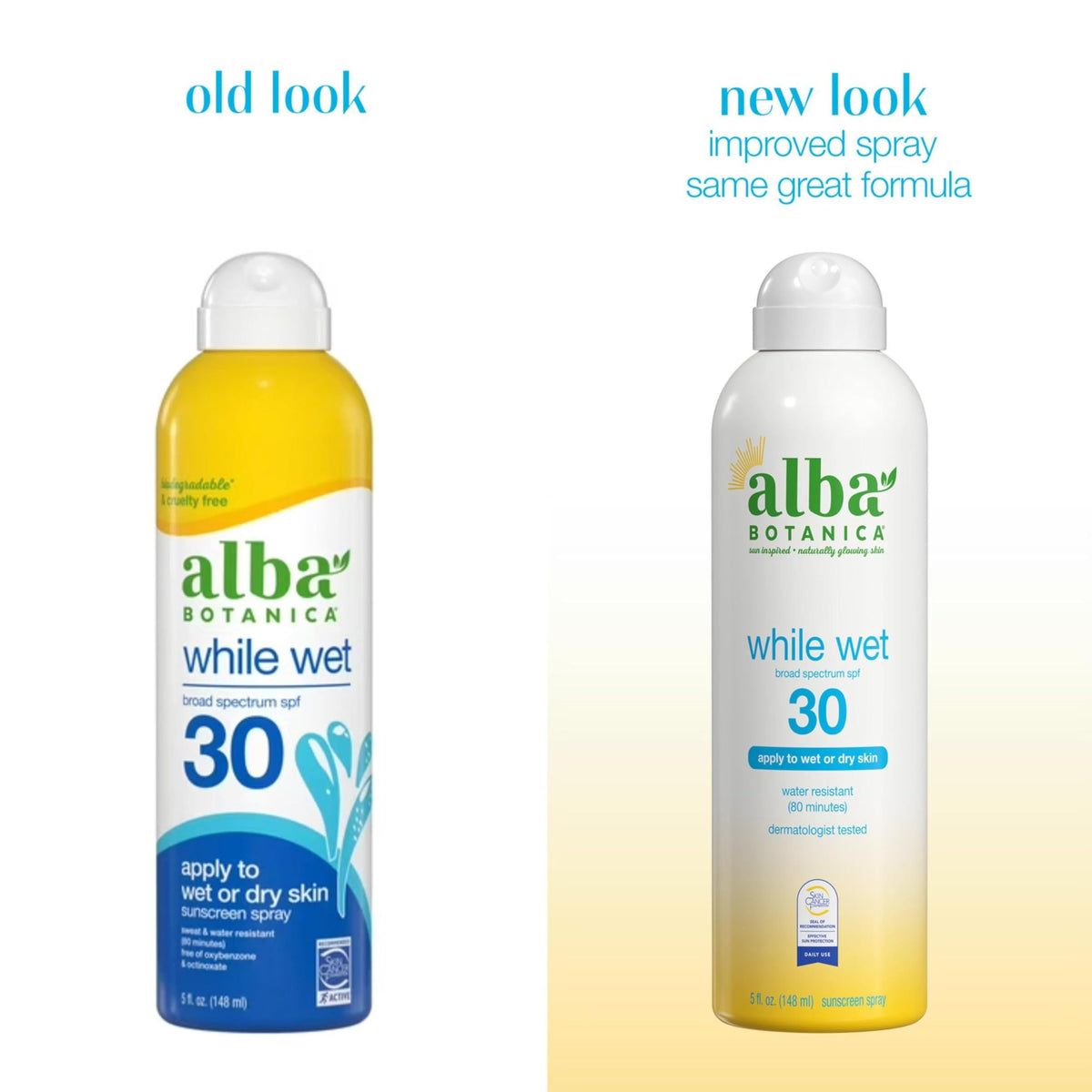 Alba Botanica nozzle close-up displaying fine mist for even coverage