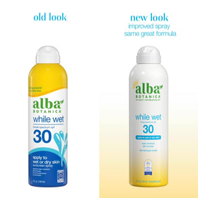 Alba Botanica nozzle close-up displaying fine mist for even coverage