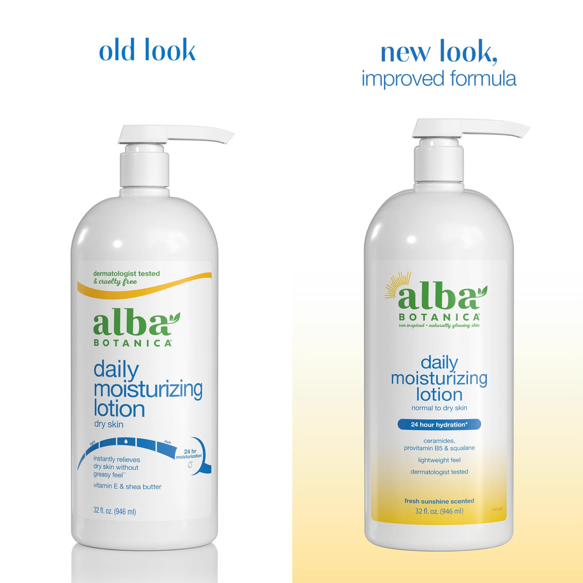 Alba Botanica close-up of lotion texture highlighting quick absorption