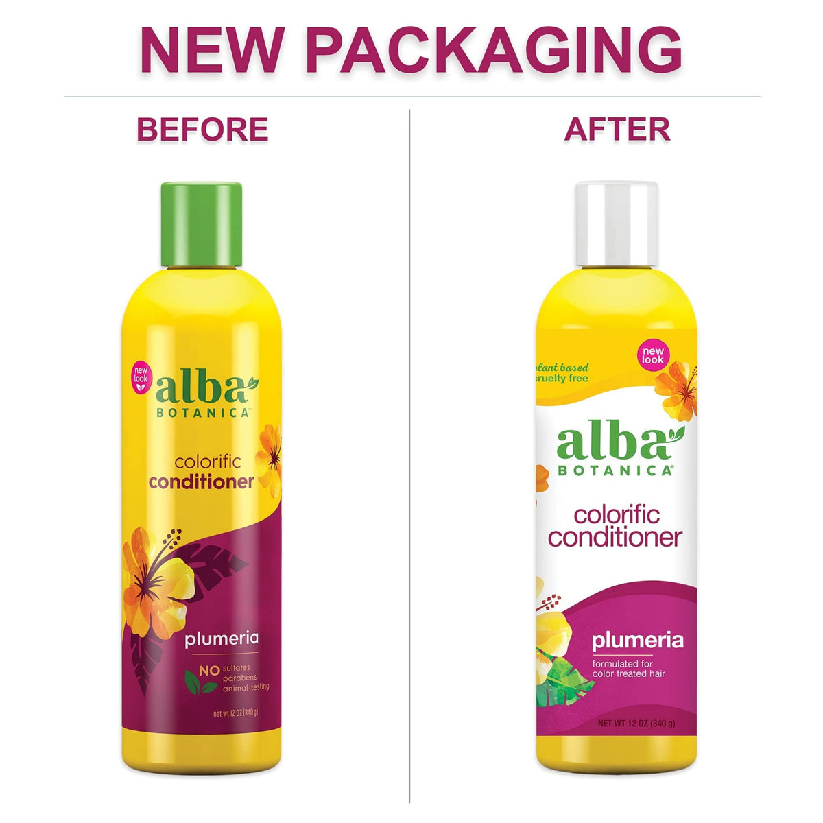Alba Botanica conditioner being poured to show creamy texture and easy application benefit