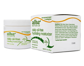 Alba Botanica product on bathroom vanity depicting everyday skincare routine ease