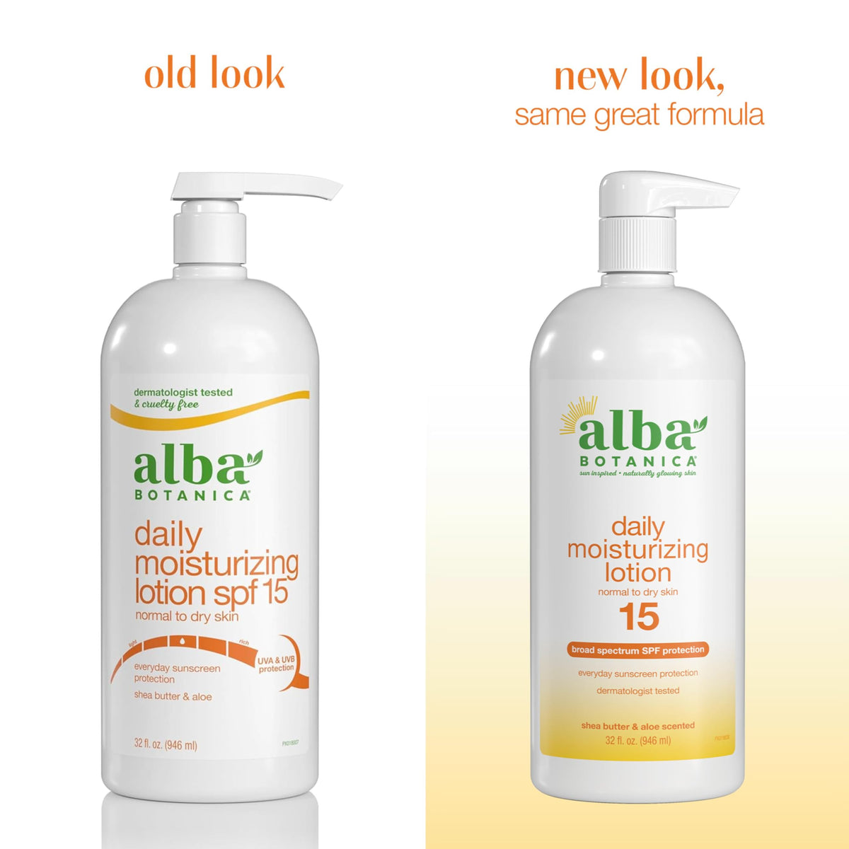 Alba Botanica lotion texture on hand dispensed from pump for quick absorption benefit
