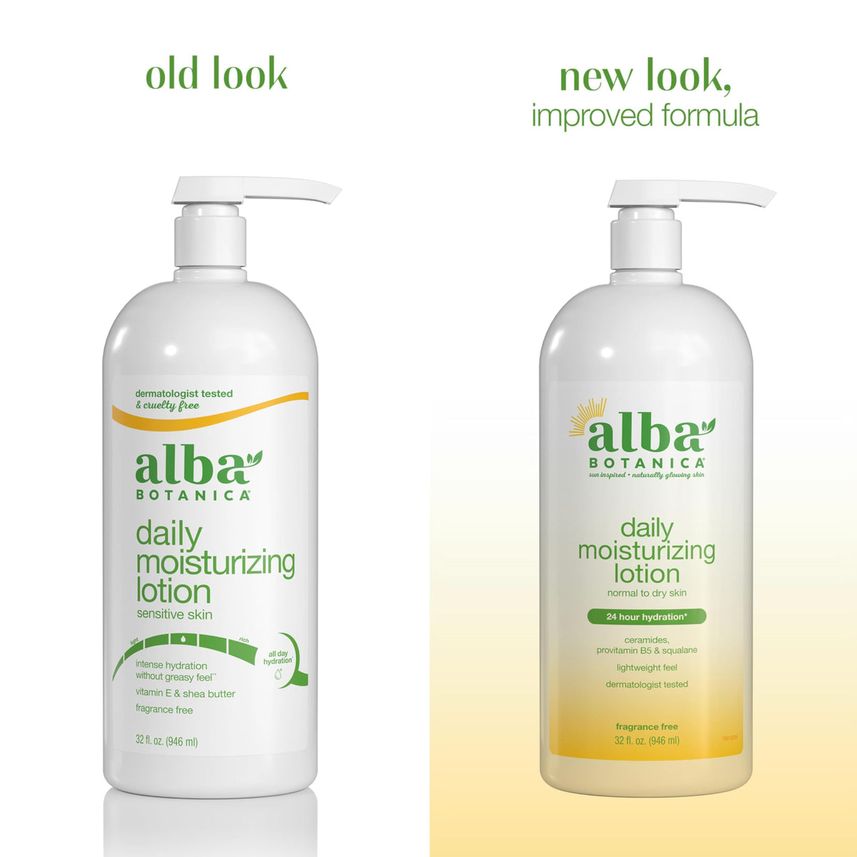 Alba Botanica pump top detail for easy dispensing and convenient use