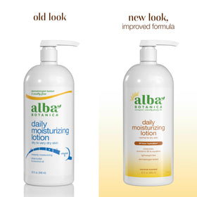 Alba Botanica pump top dispensing lotion for easy, mess-free use