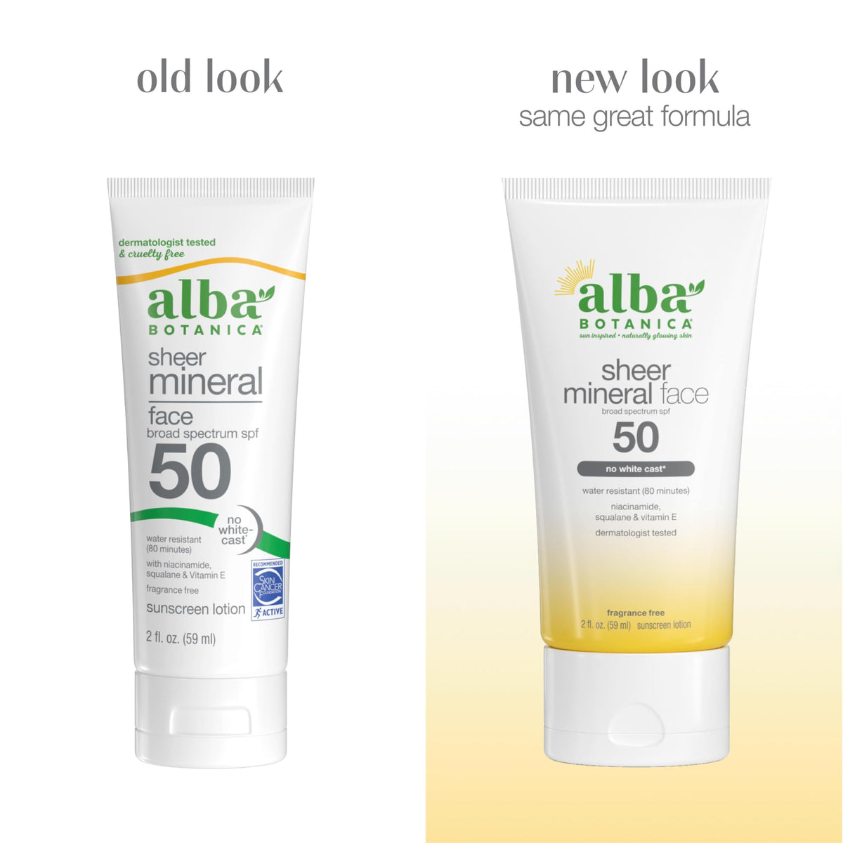 Alba Botanica texture close-up showing sheer finish and quick absorption benefit