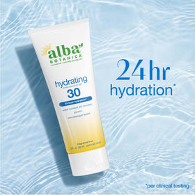Alba Botanica 3 fl oz bottle in a travel bag for convenient protection
