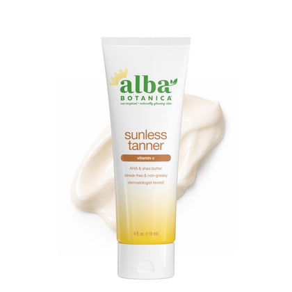 Alba Botanica tube front view showing product label and 4 oz size for clear identification and benefit