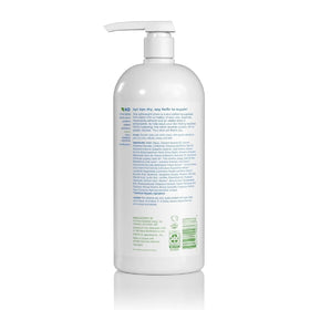 Alba Botanica bottle on bathroom counter lifestyle shot showing easy pump use