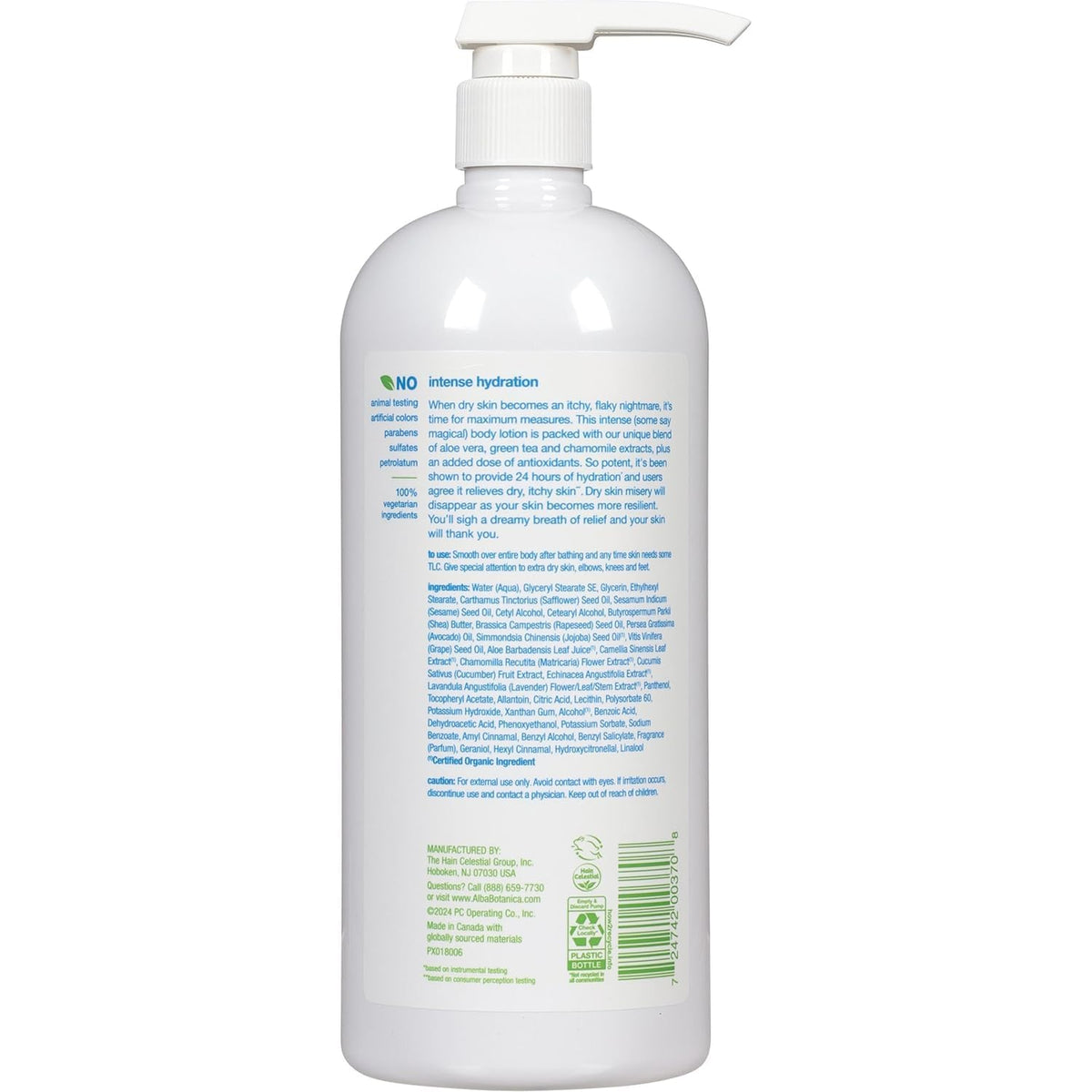 Alba Botanica lotion texture close-up demonstrating rich, creamy hydration
