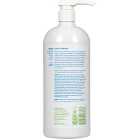 Alba Botanica lotion texture close-up demonstrating rich, creamy hydration
