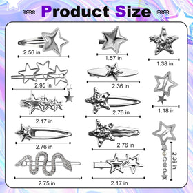 Albooss collection displayed to show 13 different star shapes for styling variety