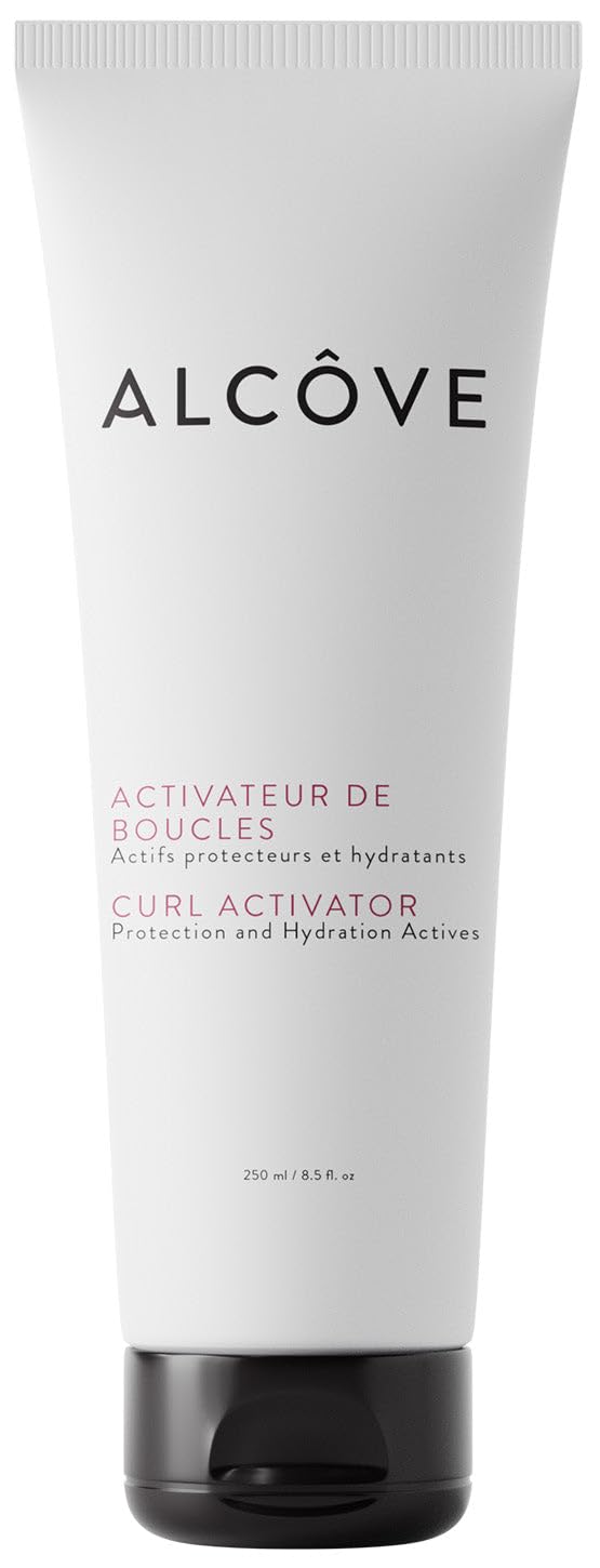 Alcôve front packaging showing product and benefits for defined curls