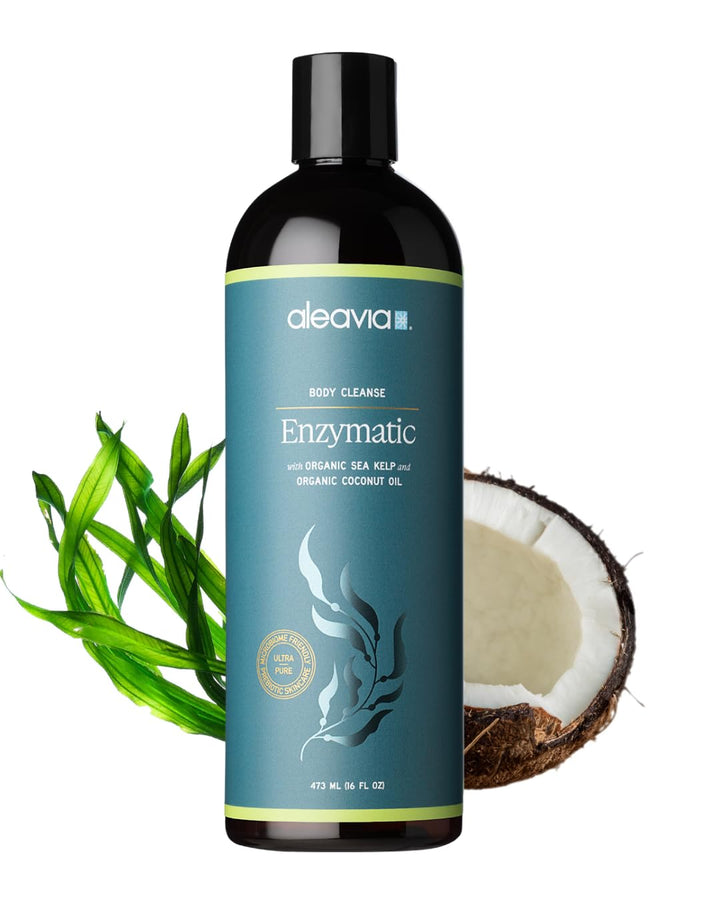 Aleavia front packaging 16oz bottle showing clean design and benefit of gentle cleansing