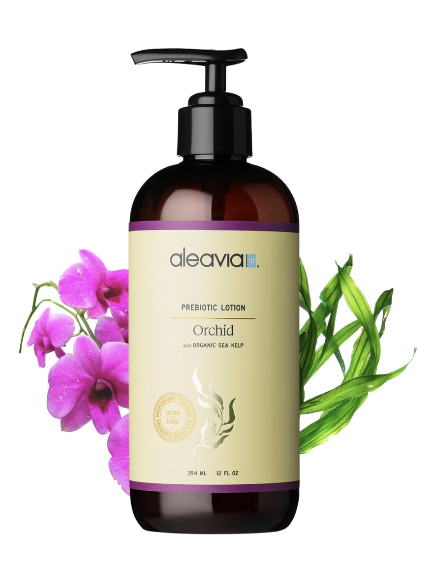 Aleavia bottle front packaging showing clean orchid design and benefits