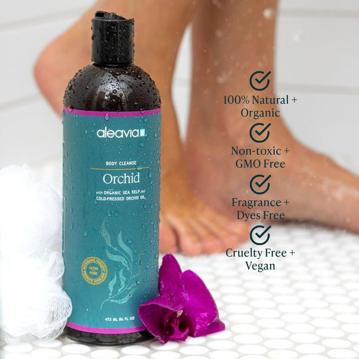 Aleavia cold-pressed orchid oil close-up highlighting nourishing minerals