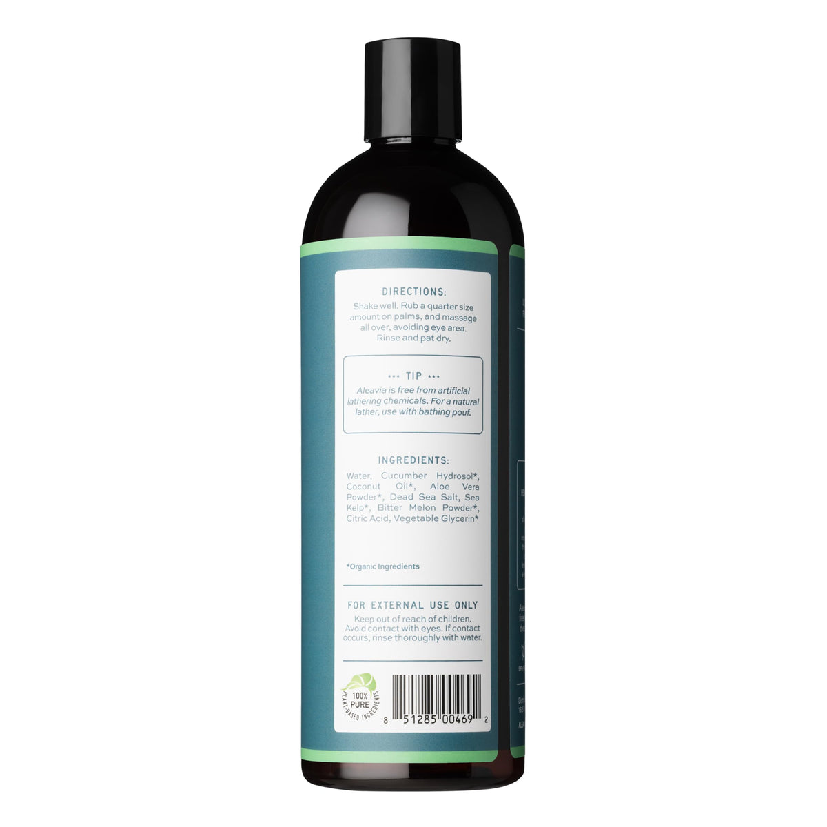 Aleavia pump dispensing gentle foam for easy application and soft skin