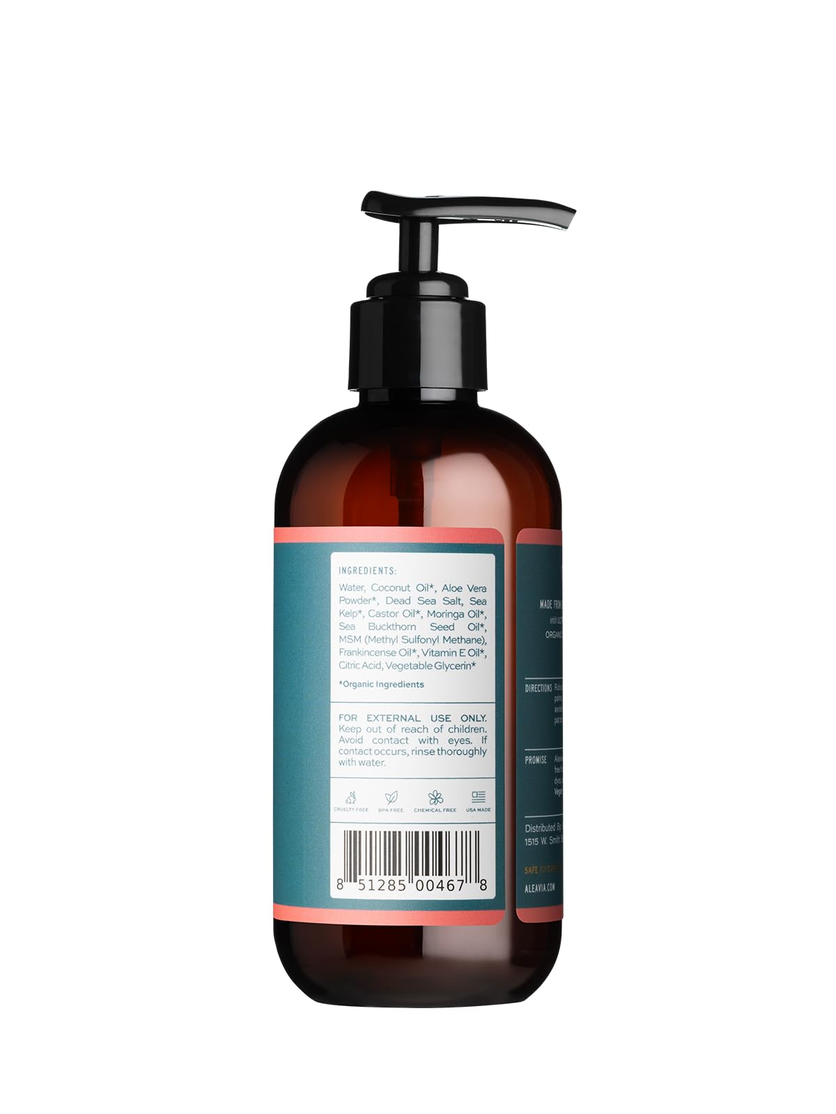 Aleavia pump dispensing cleanser texture demonstrating smooth, gentle lather
