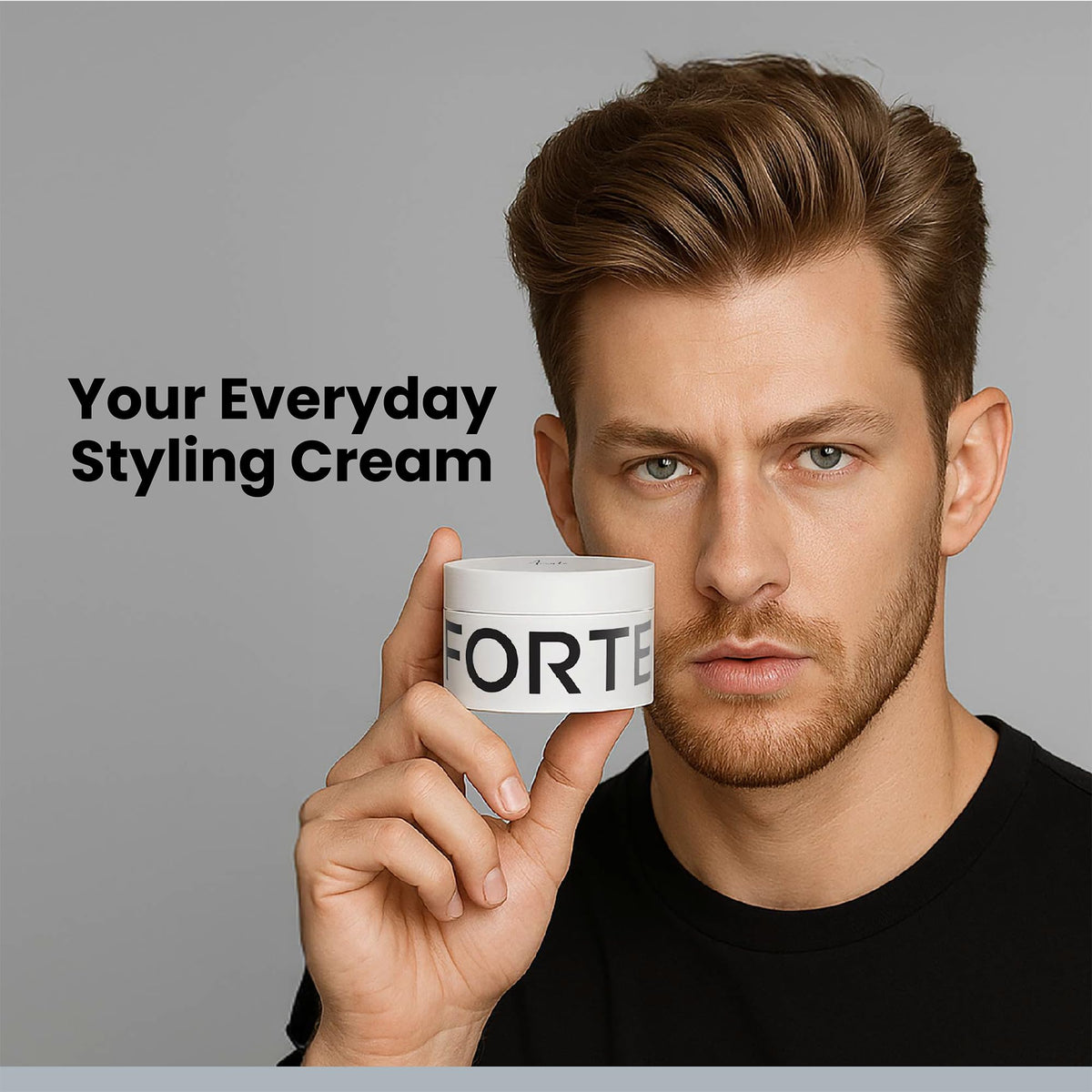 Alex Costa jar on bathroom shelf lifestyle shot showing daily grooming fit