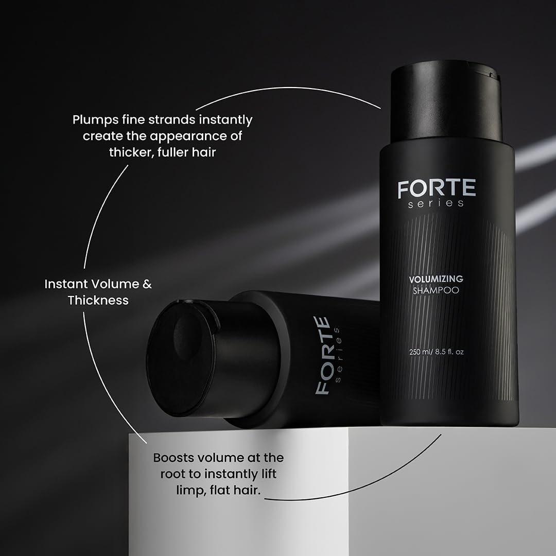 alex costa forte shampoo pouring onto palm highlights lightweight texture and easy spread