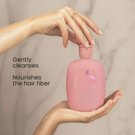 ALFAPARF MILANO back label close-up highlighting ingredient benefits and usage