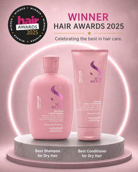 ALFAPARF MILANO product being applied in shower to hydrate hair