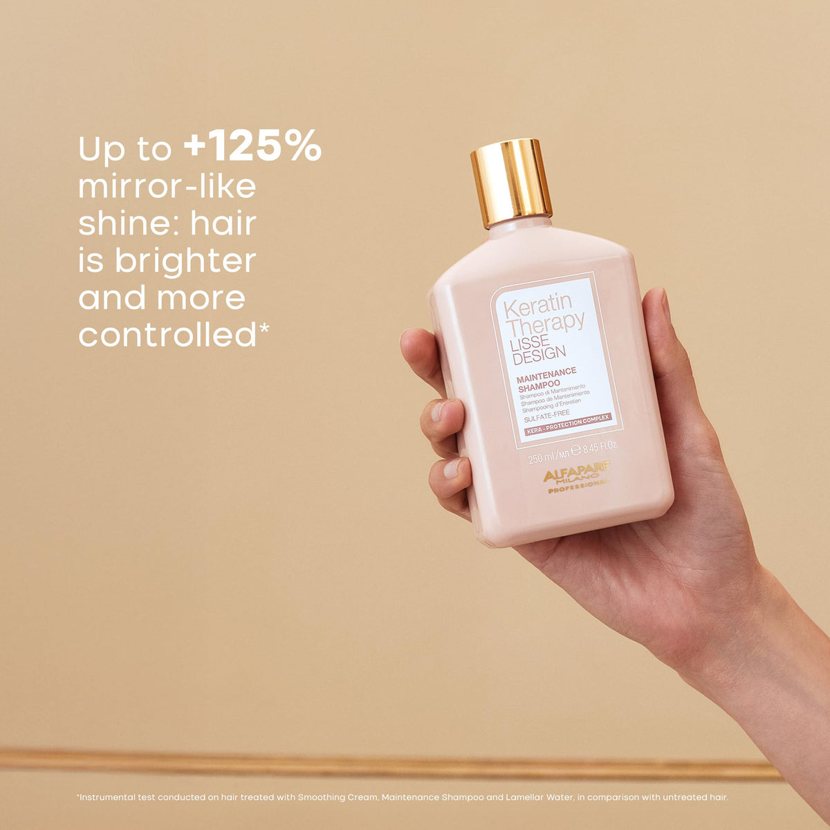 ALFAPARF MILANO back label highlighting ingredients and usage benefit