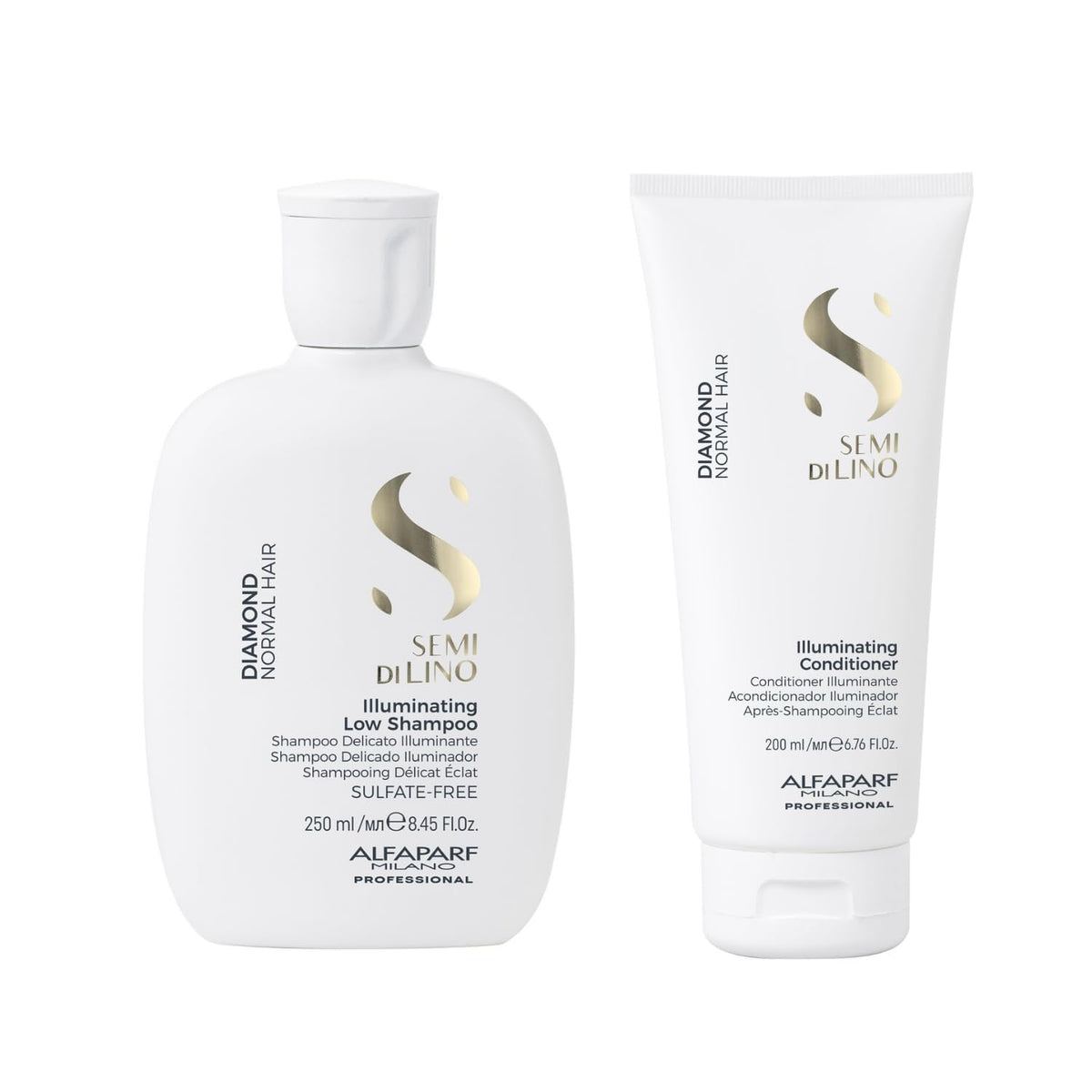 ALFAPARF MILANO front packaging showing set and professional shine