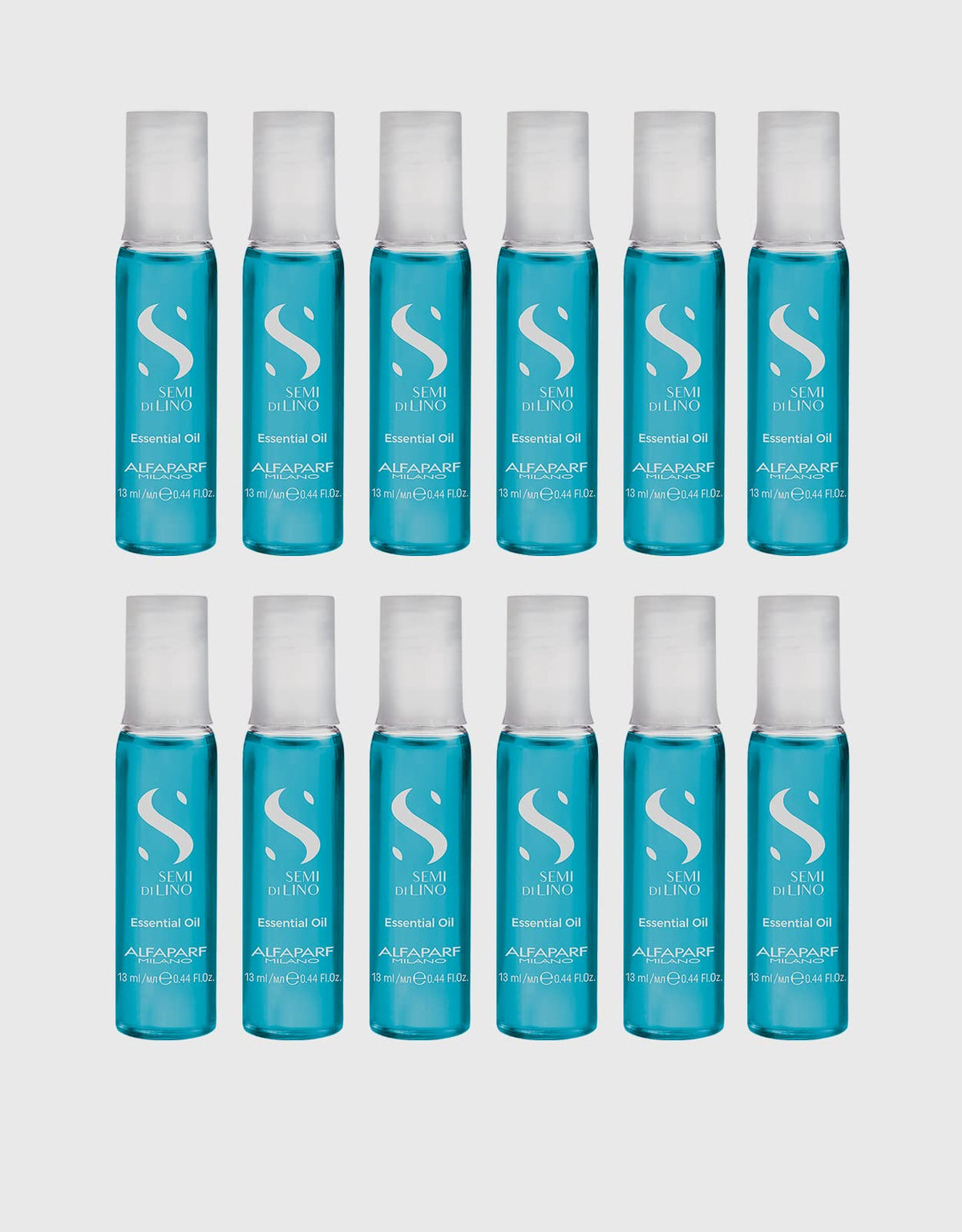 ALFAPARF MILANO flaxseed and omega icons illustrating enriched formulation benefits