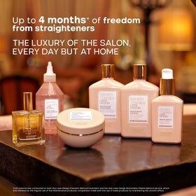 ALFAPARF MILANO bottle on bathroom shelf in lifestyle setting showing daily routine benefit