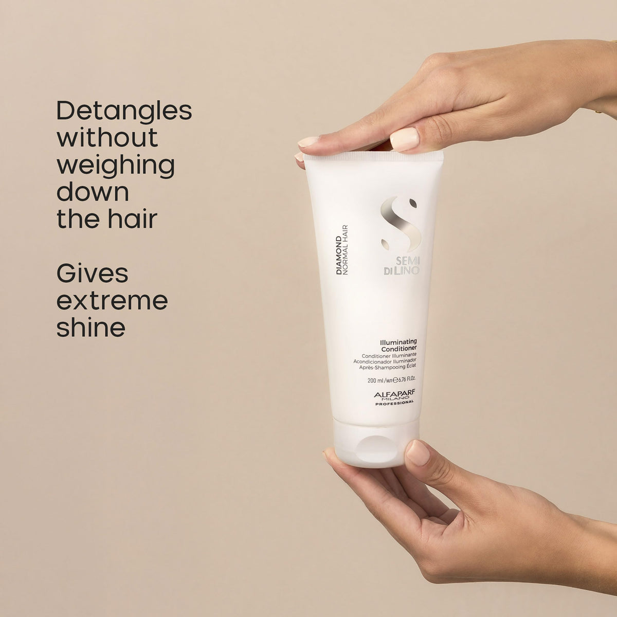 ALFAPARF MILANO label close-up highlighting professional ingredients