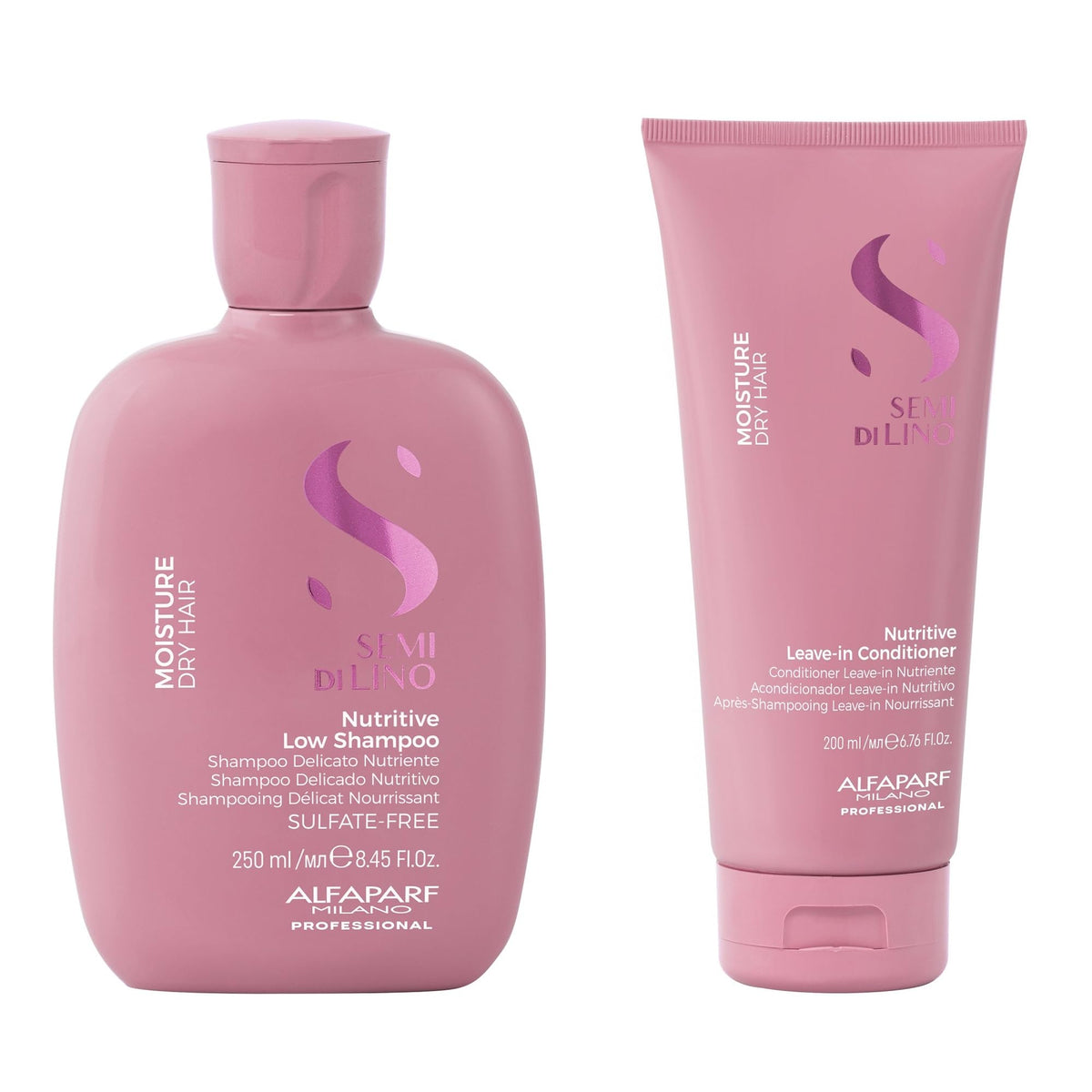 ALFAPARF MILANO front packaging showing shampoo and conditioner benefits