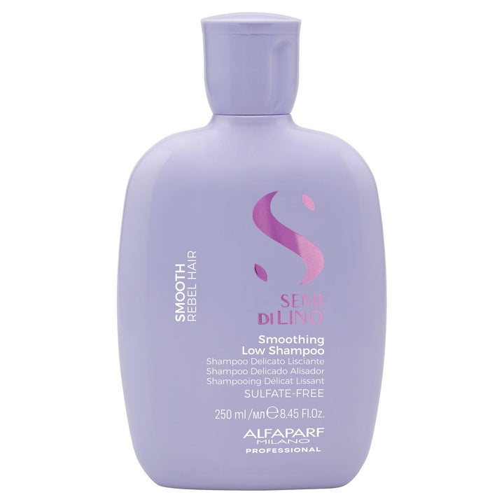 ALFAPARF MILANO front packaging displaying bottle and label benefit smoothing