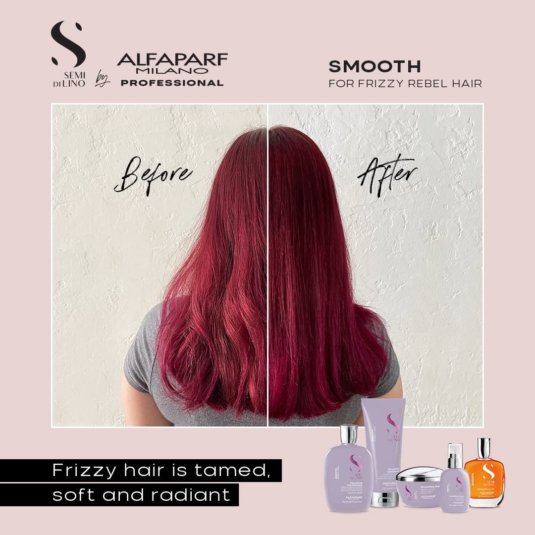 ALFAPARF MILANO shampoo on bathroom shelf in lifestyle setting showing daily use benefit