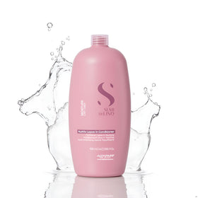 Alfaparf Milano label close-up detailing color-safe and sulfate-free formula benefit