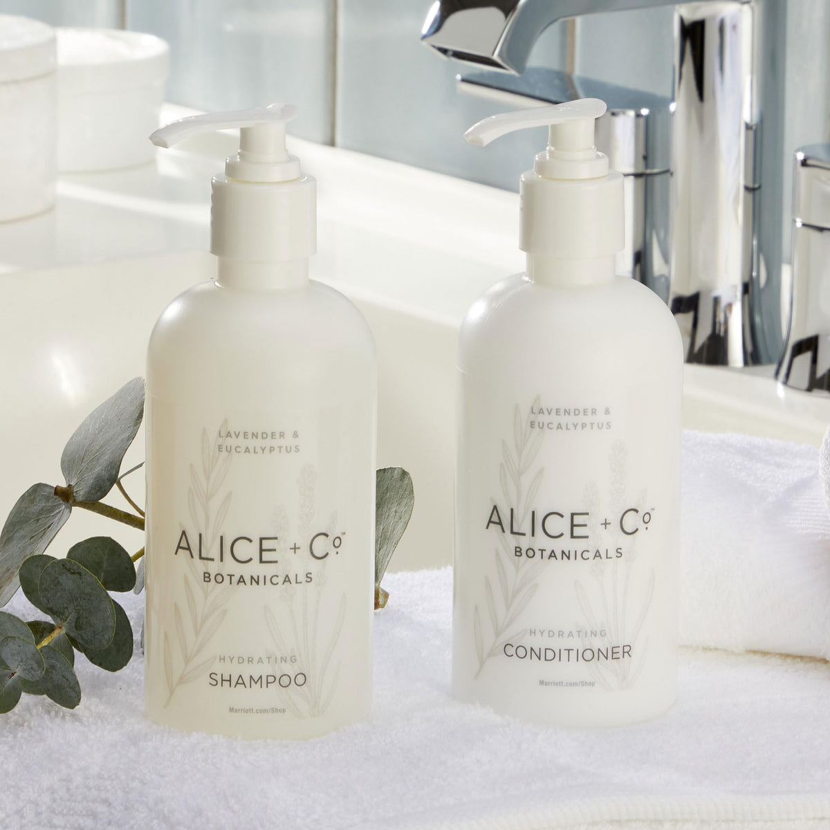 Alice + Co. bottles in-shower use demonstrating user-friendly dispensing and refreshment