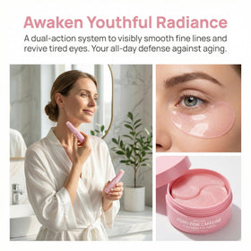 Alien Seal applying balm under-eye to visibly smooth and brighten area benefit