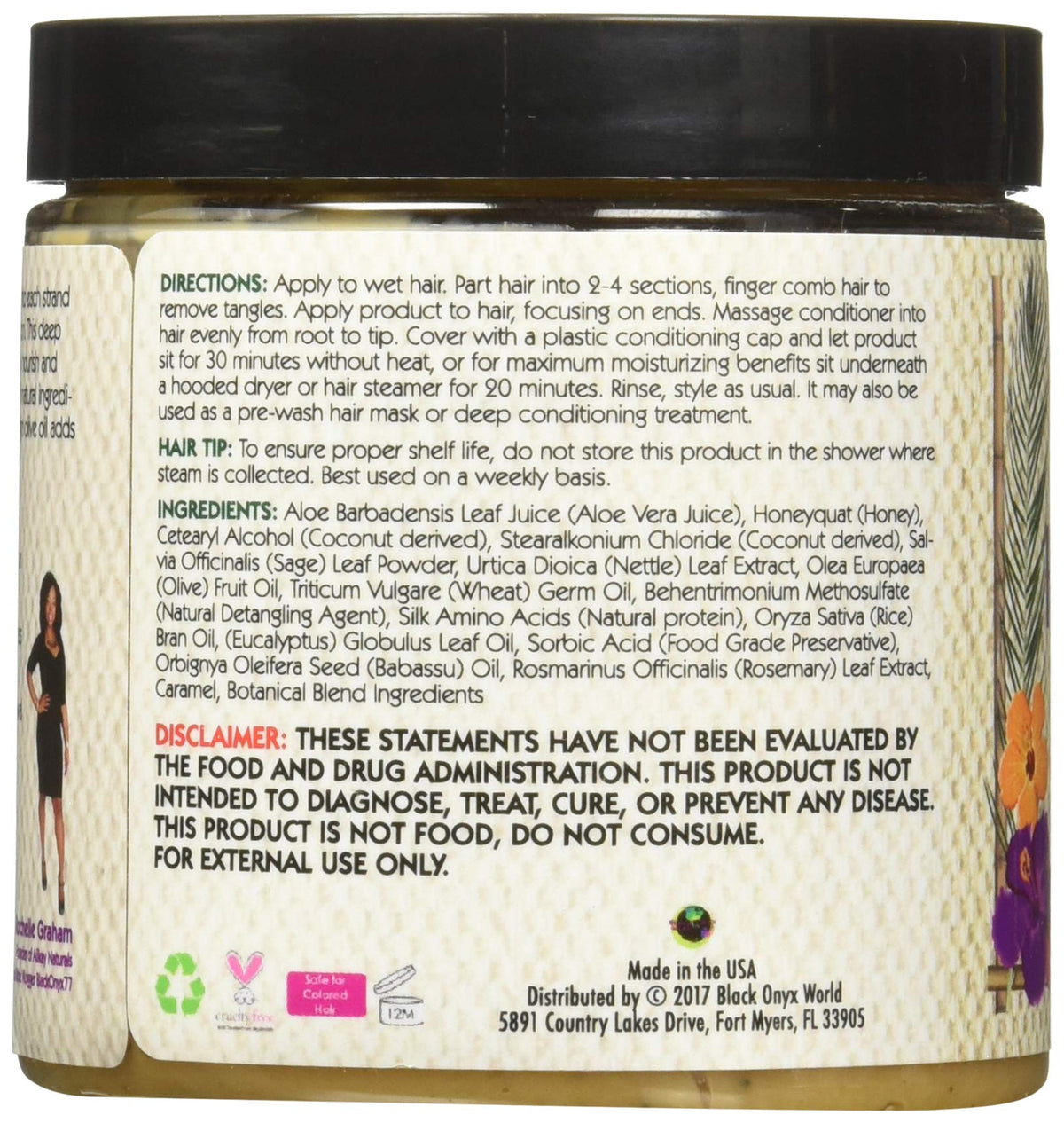 Alikay Naturals close-up cream texture with honey swirl, shows rich hydration