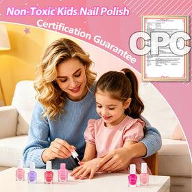 ALIKOSSTOR child painting nails, supervised application and fast-dry benefit