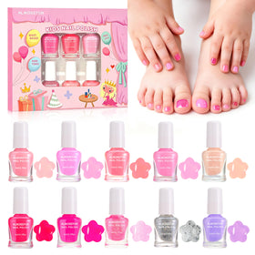 ALIKOSSTOR front packaging showing the 10 pink shades and safe formula benefits