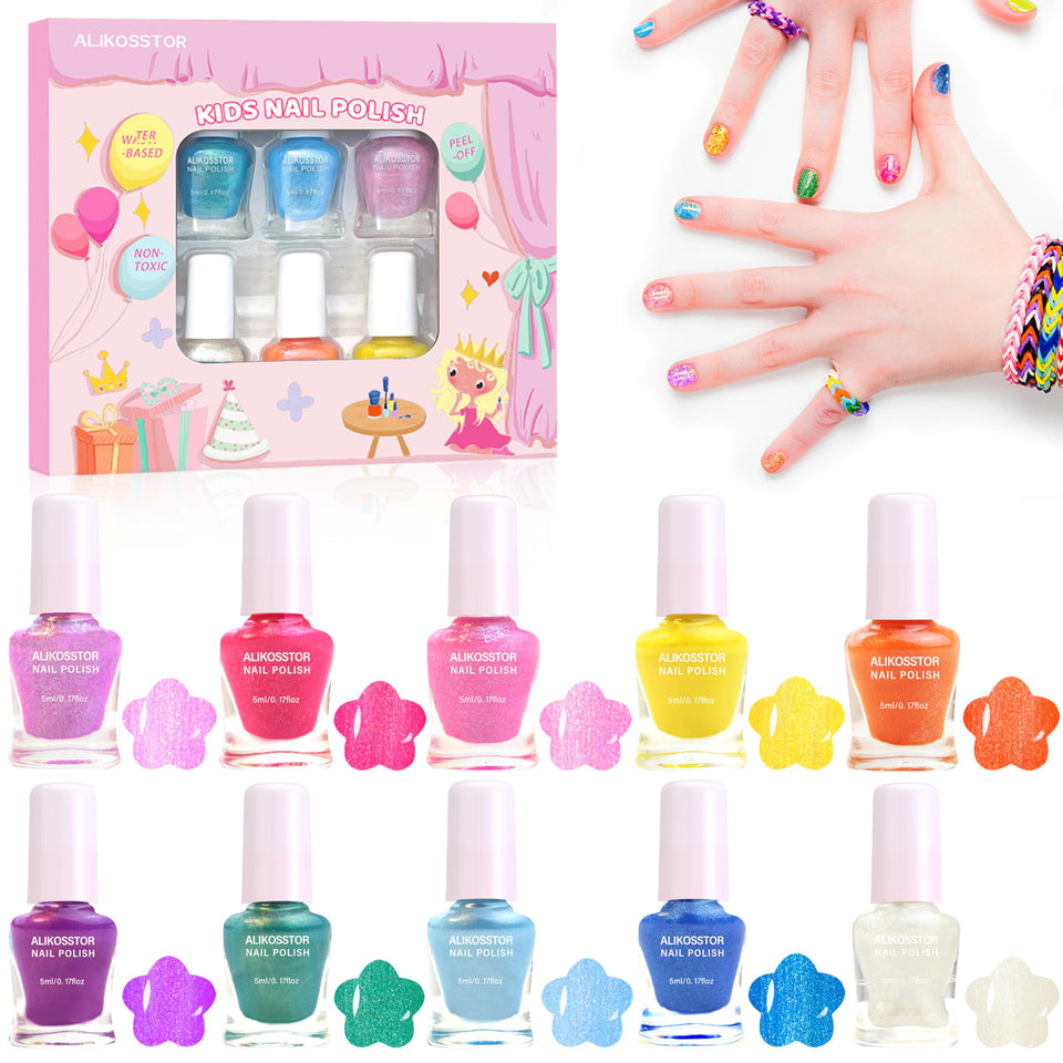 ALIKOSSTOR front packaging showing 10 colorful bottles and brand name benefit quick setup