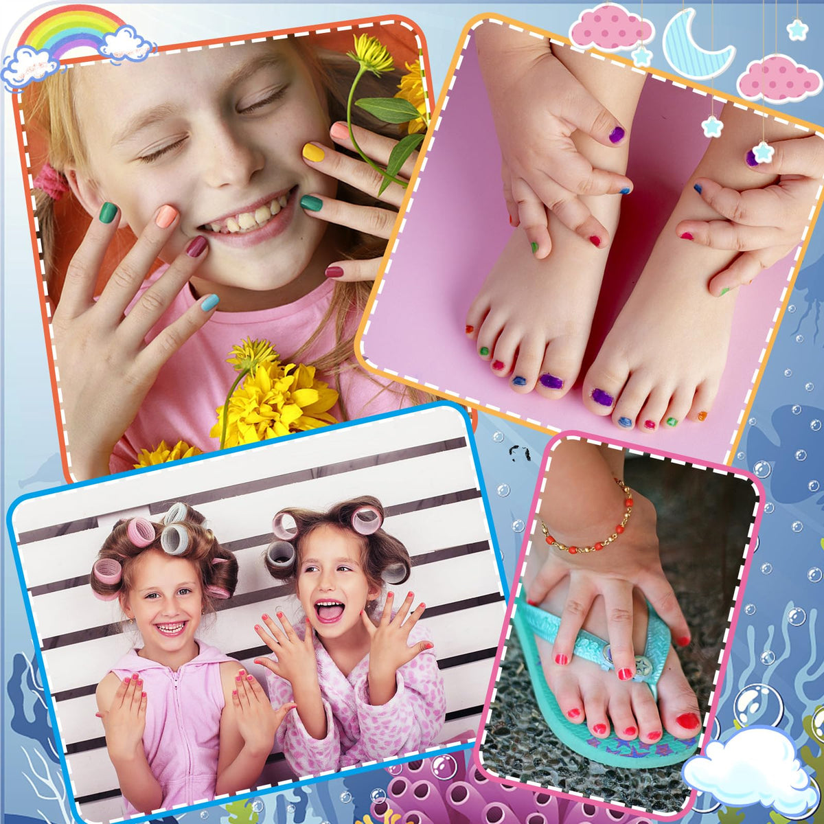 ALIKOSSTOR child applying polish with adult supervision for safe creative play