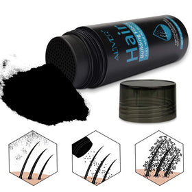 ALIVER application close-up hand sprinkling fibers for quick coverage