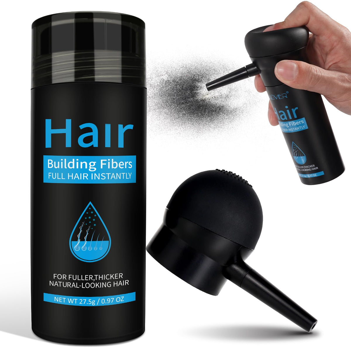 ALIVER product label close-up displaying plant-based keratin ingredient benefit