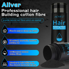 ALIVER fiber texture close-up showing keratin strands and undetectable finish benefit