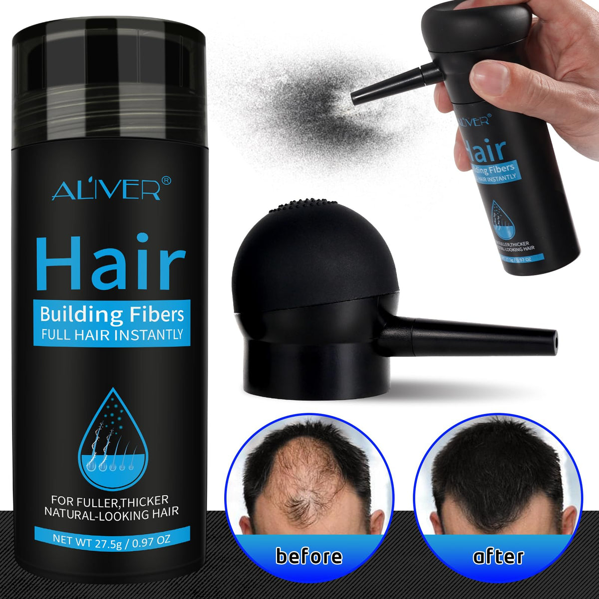 ALIVER fiber texture close-up showing natural keratin strands